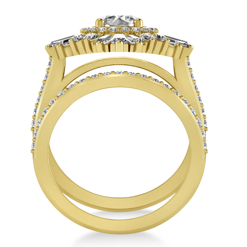 Diamond Ballerina Engagement Ring 18k Yellow Gold (2.74 ctw)