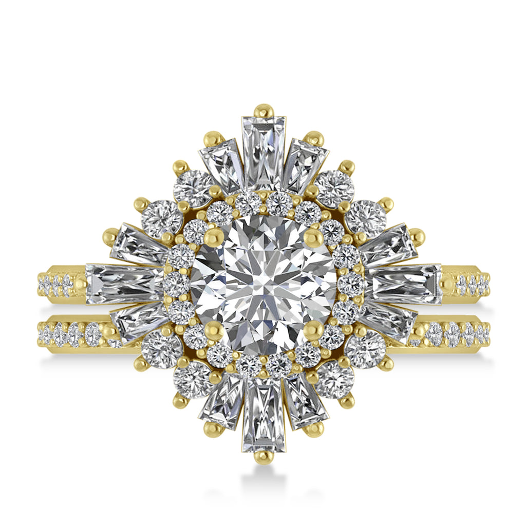 Diamond Ballerina Engagement Ring 18k Yellow Gold (2.74 ctw)