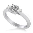 Round Diamond Three-Stone Engagement Ring 14k White Gold (0.60ct)