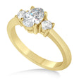 Oval Moissanite & Diamond Three-Stone Engagement Ring 14k Yellow Gold (1.20ct)