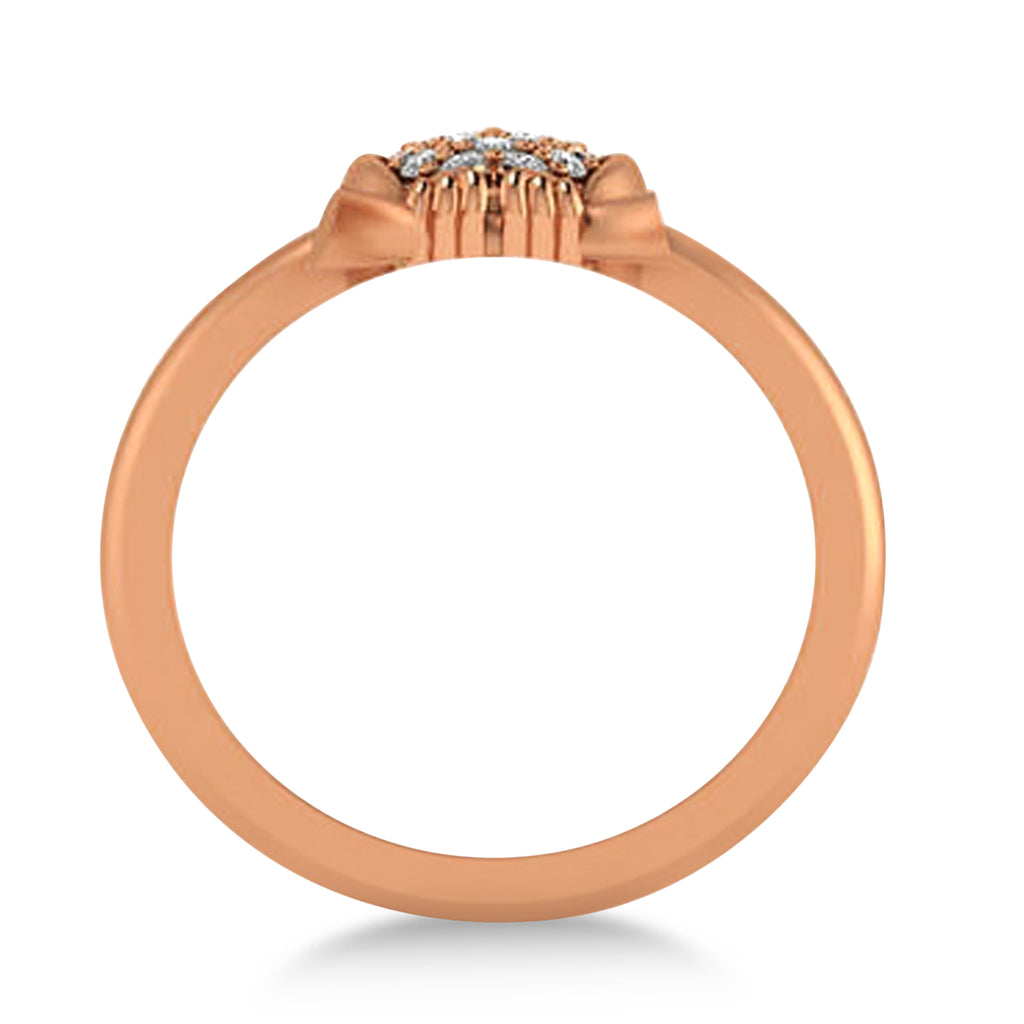 Diamond Owl Ring 14k Rose Gold (0.18ct)