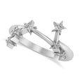Diamond Aries Zodiac Constellation Star Ring 14k White Gold (0.09ct)