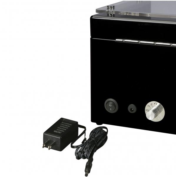 High Gloss Black Double Watch Winder Cube