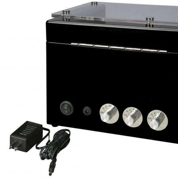 High Gloss Black Six Watch Winder Cube