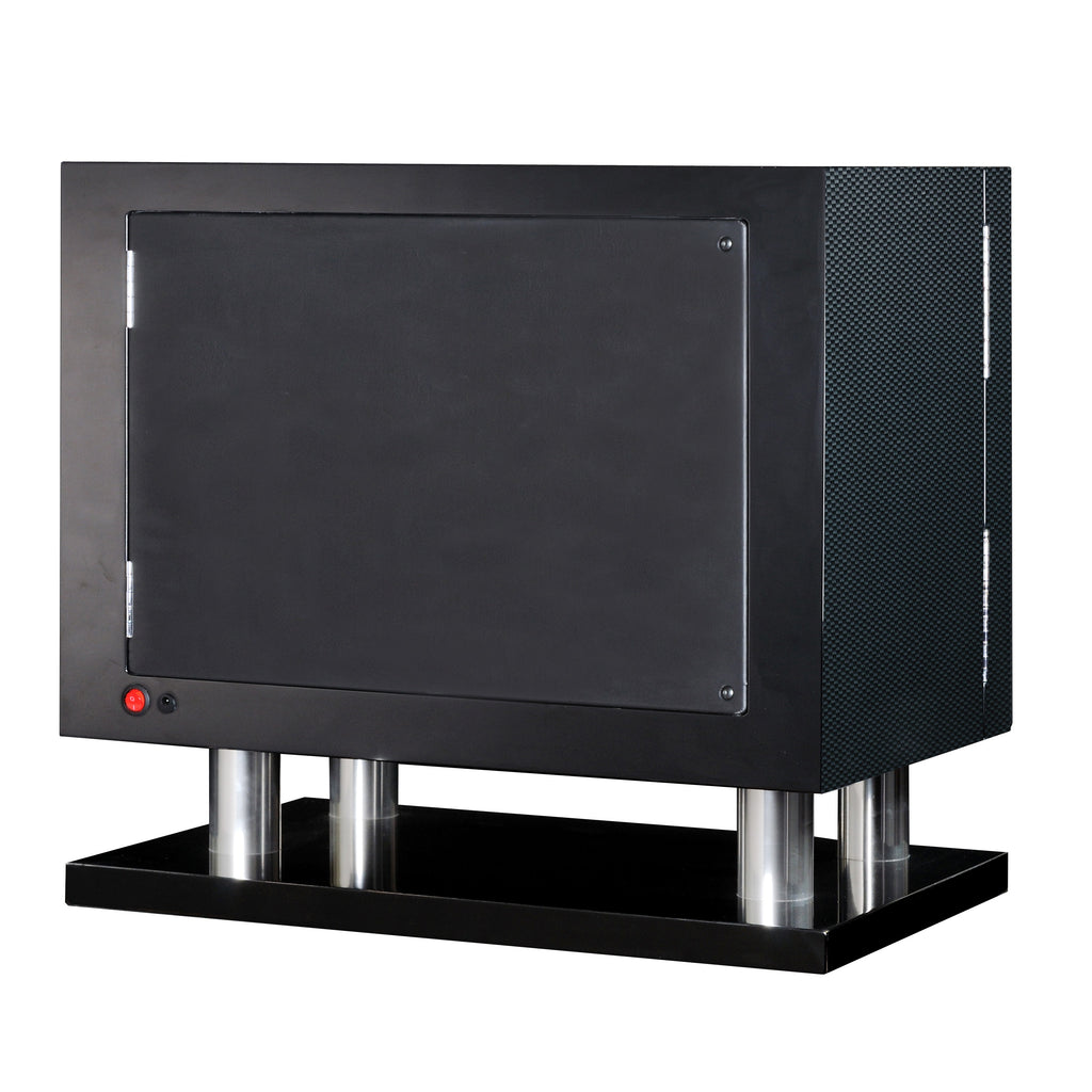 High Gloss Carbon Fiber Eight Watch Winder w/ Black Leather Interior