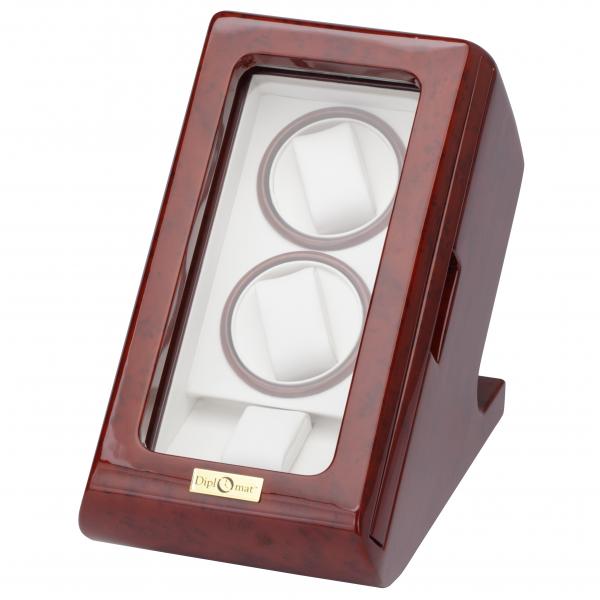 Burlwood Slider Dual Watch Winder and Watch Storage