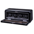 High Gloss Black Oak Four Watch Winder w/ Glass Window & Suede Interior