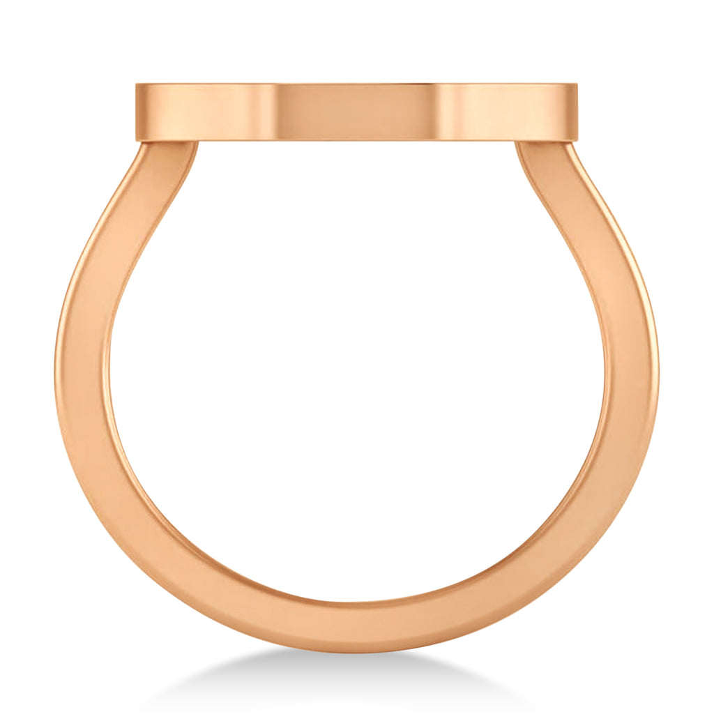Tiger's Face Shaped Ladies Ring 14k Rose Gold