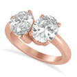Oval/Pear Diamond Toi et Moi Ring 18k Rose Gold (4.50ct)
