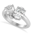 Oval/Pear Lab Diamond Toi et Moi Ring 18k White Gold (4.50ct)