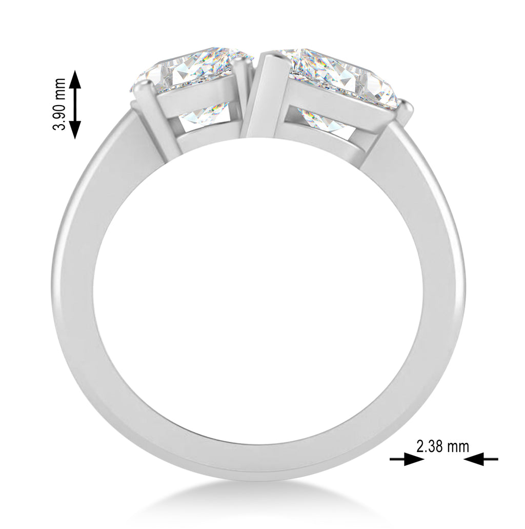 Oval/Pear Lab Diamond Toi et Moi Ring Platinum (4.50ct)