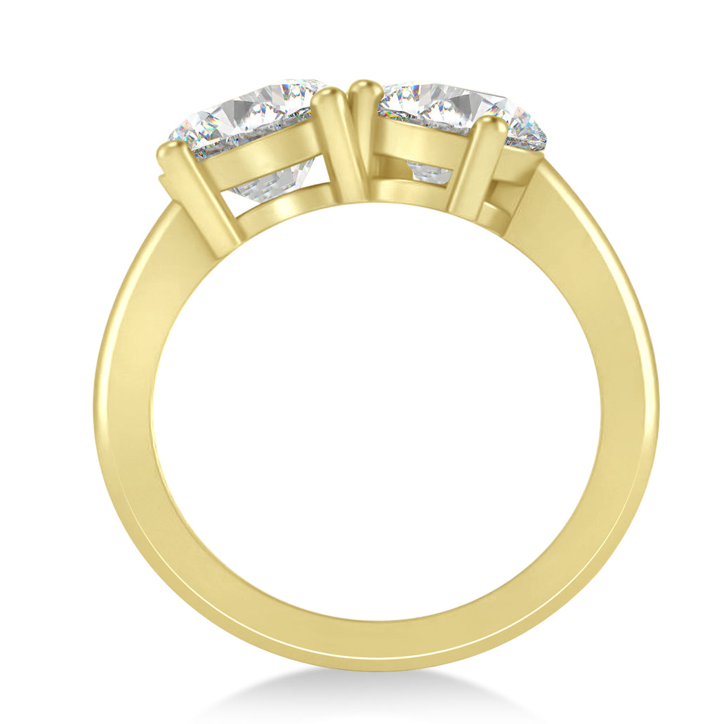 Round/Pear Lab Grown Diamond Toi et Moi Ring 14k Yellow Gold (4.00ct)
