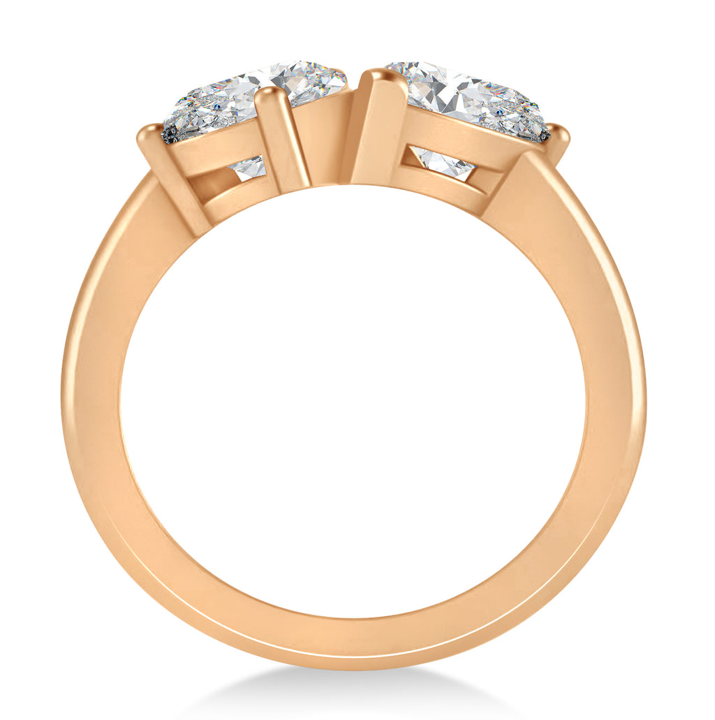 Pear/Pear Diamond Toi et Moi Ring 14k Rose Gold (4.00ct)