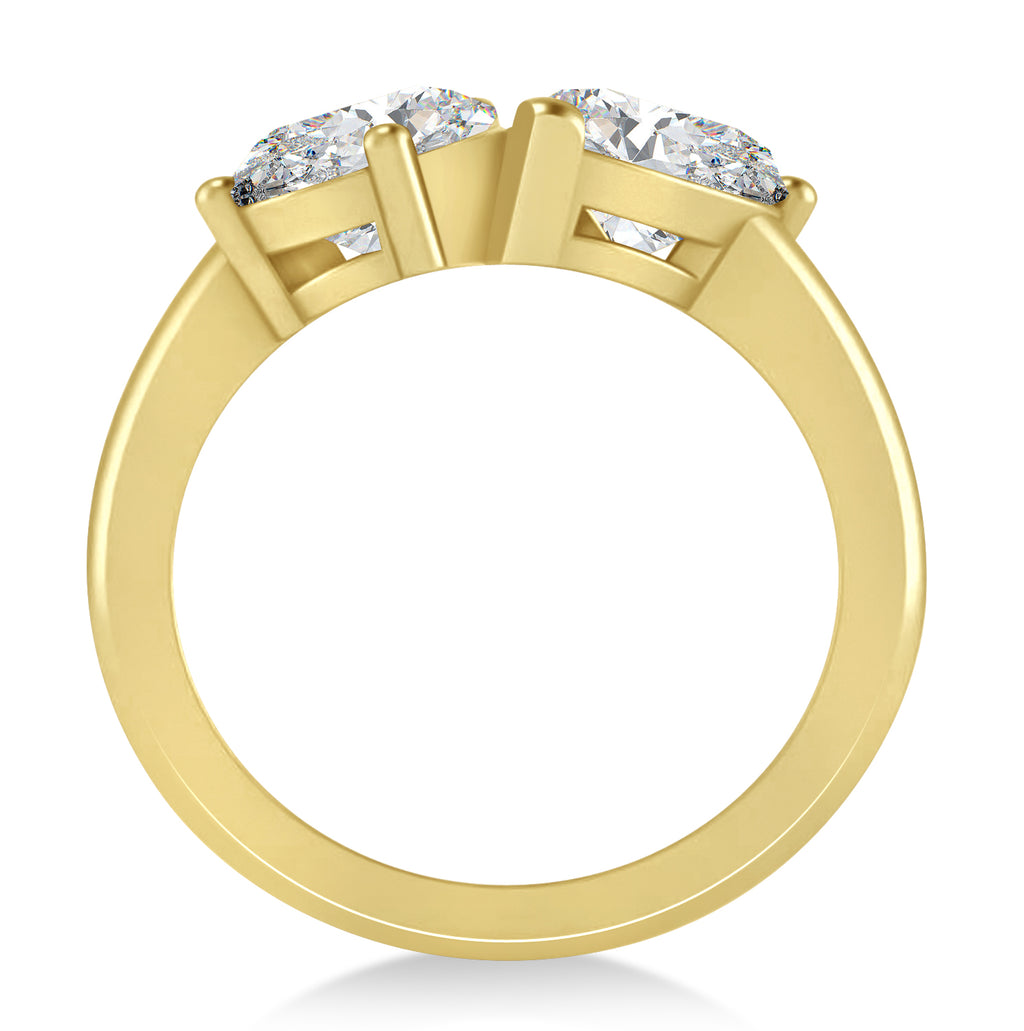 Pear/Pear Lab Grown Diamond Toi et Moi Ring 14k Yellow Gold (4.00ct)