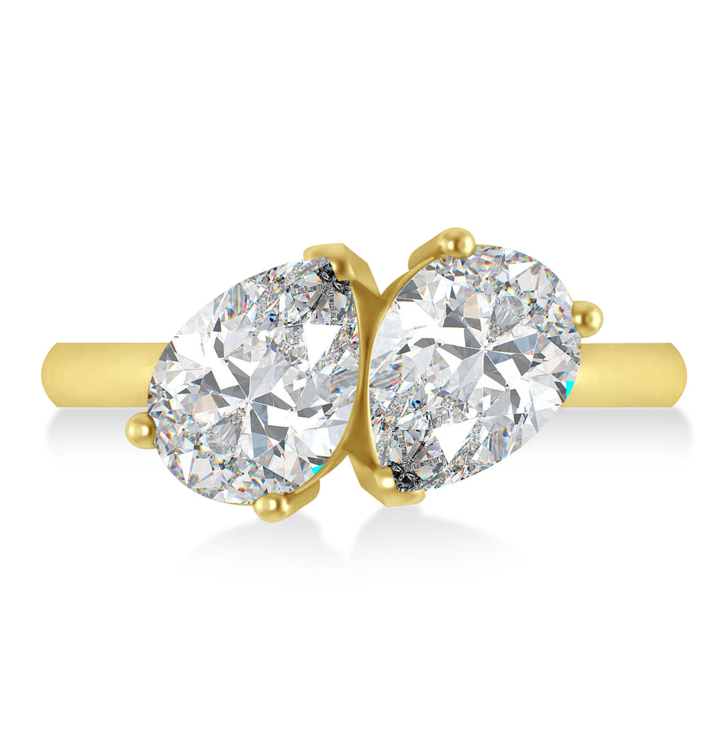 Pear/Pear Lab Grown Diamond Toi et Moi Ring 18k Yellow Gold (4.00ct)