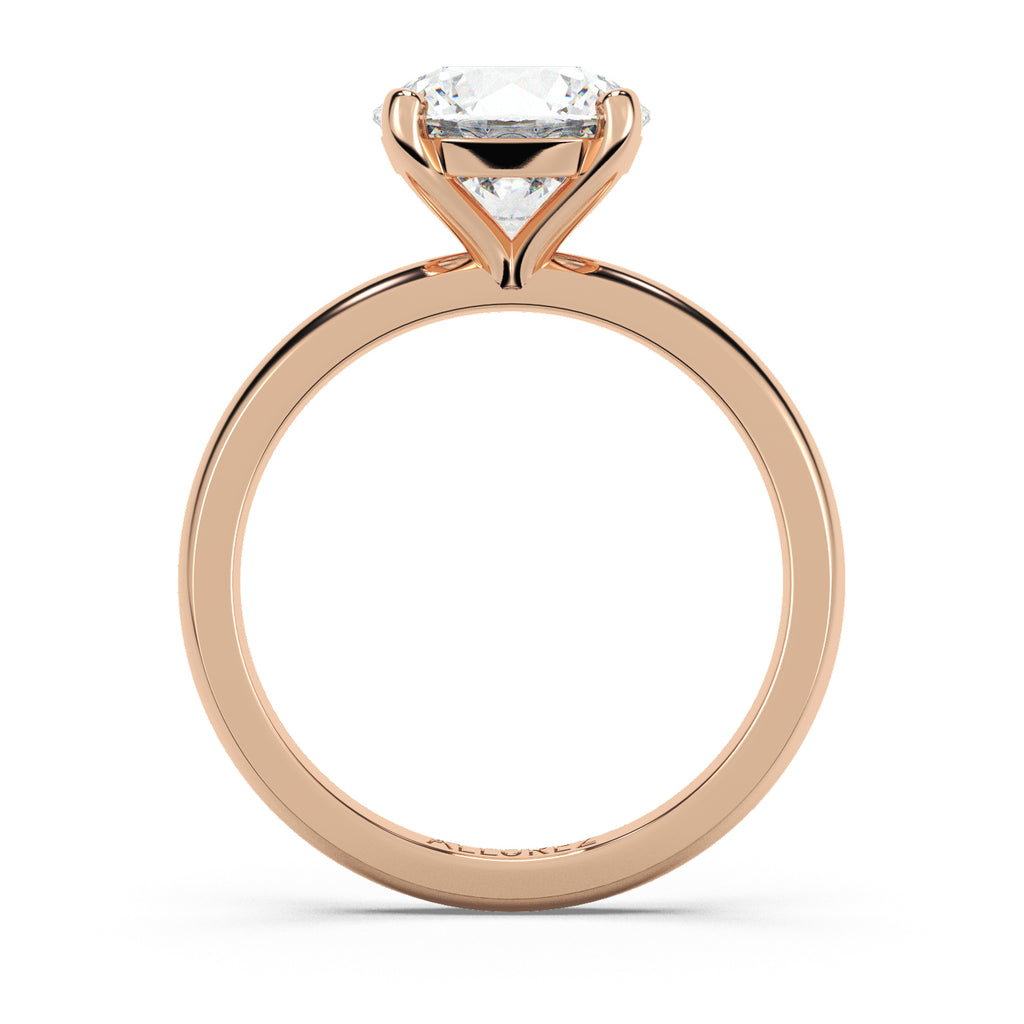Diamond Solitaire Engagement Ring 14K Rose Gold (3.00ct)