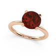 Lab Ruby Solitaire Engagement Ring 14K Rose Gold (3.50ct)