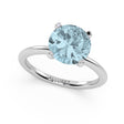 Aquamarine Solitaire Engagement Ring 14K White Gold (2.75ct)