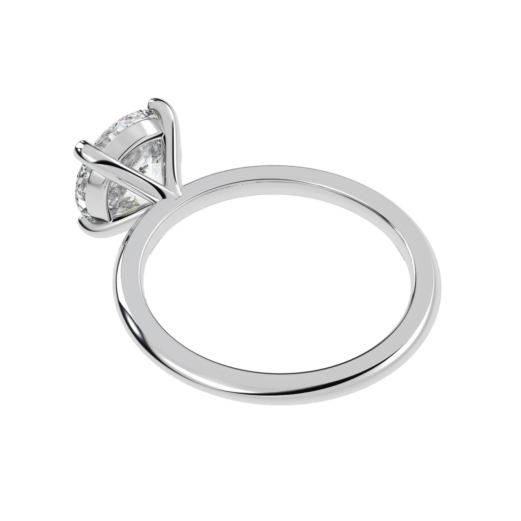 Lab Diamond Solitaire Engagement Ring 14K White Gold (3.00ct)