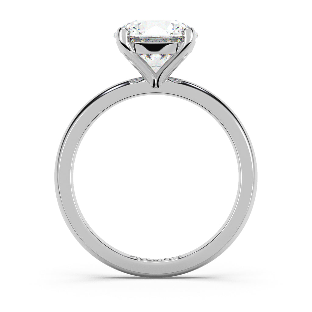Lab Diamond Solitaire Engagement Ring 14K White Gold (3.00ct)