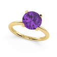 Amethyst Solitaire Engagement Ring 14K Yellow Gold (2.75ct)