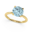 Aquamarine Solitaire Engagement Ring 14K Yellow Gold (2.75ct)