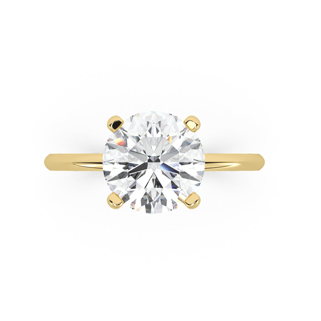 Diamond Solitaire Engagement Ring 14K Yellow Gold (3.00ct)