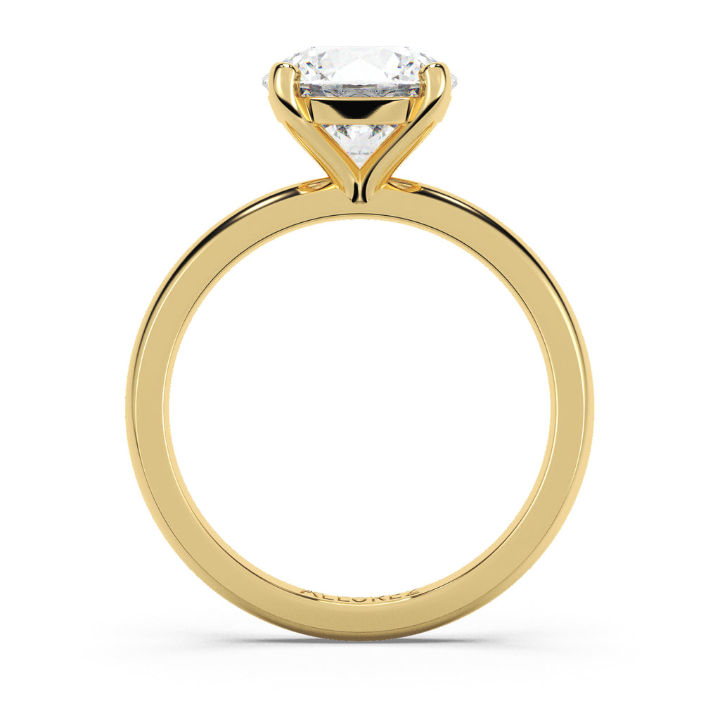 Diamond Solitaire Engagement Ring 14K Yellow Gold (3.00ct)
