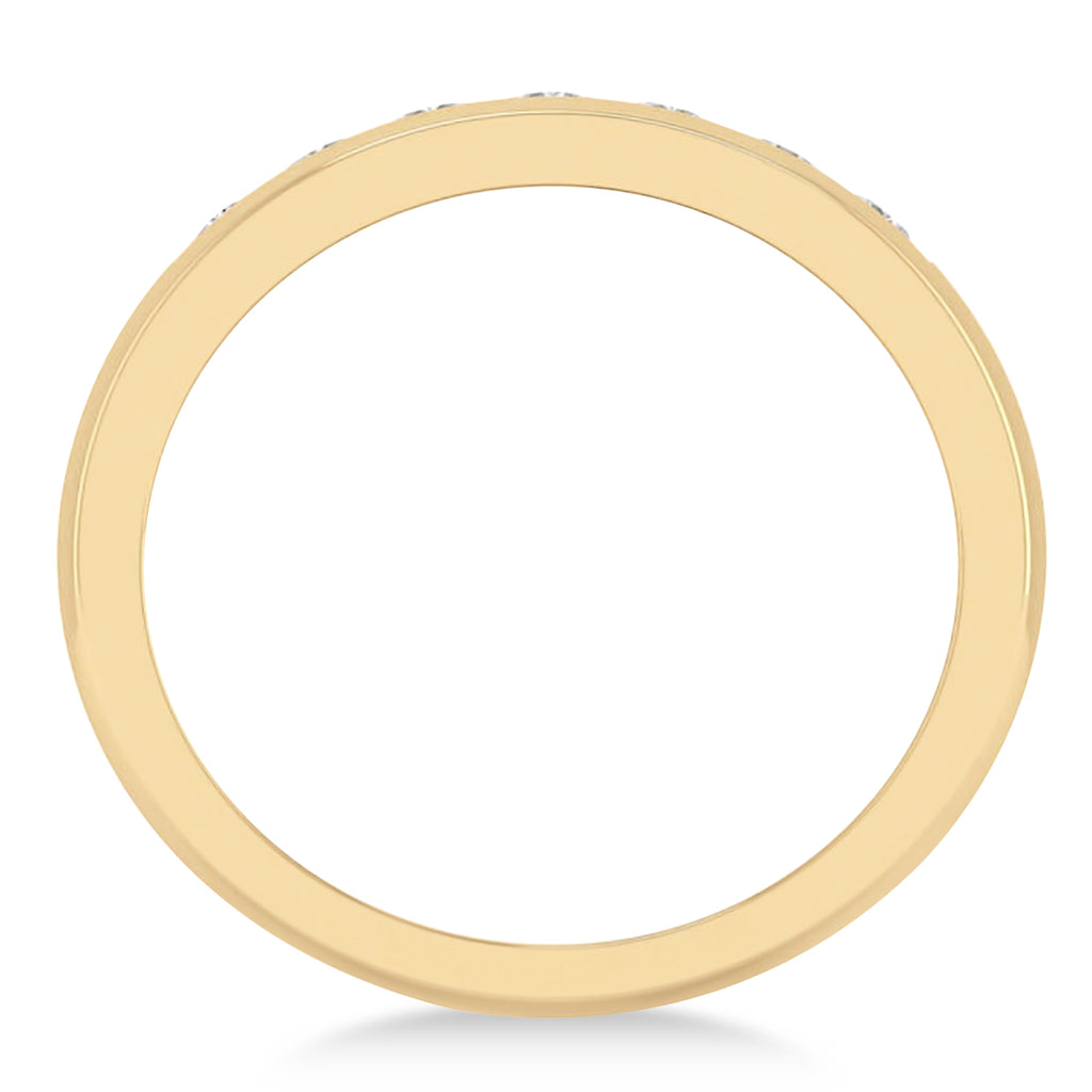 Men's Diamond Channel Set Ring Wedding Band 14k Yellow Gold (0.49ct)