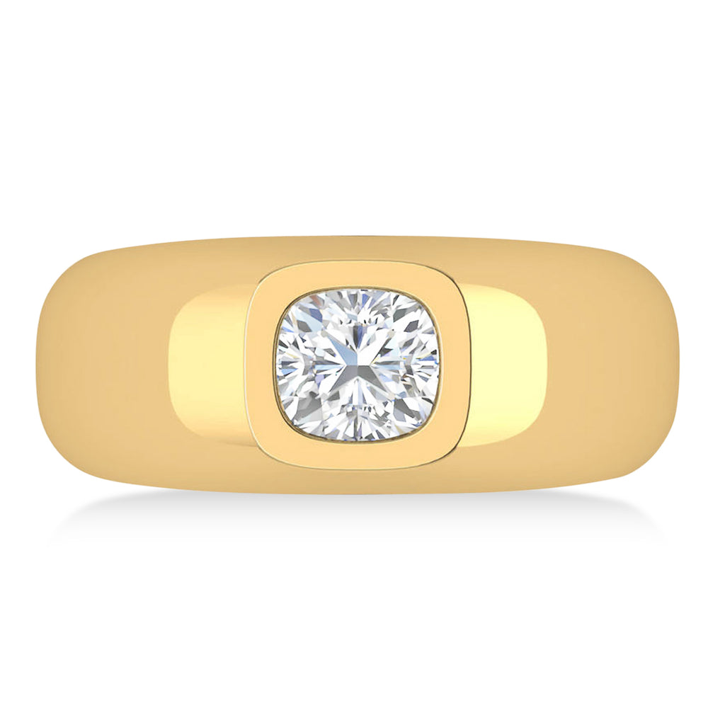 Men's Diamond Gypsy Ring 14k Yellow Gold (1.00ct)