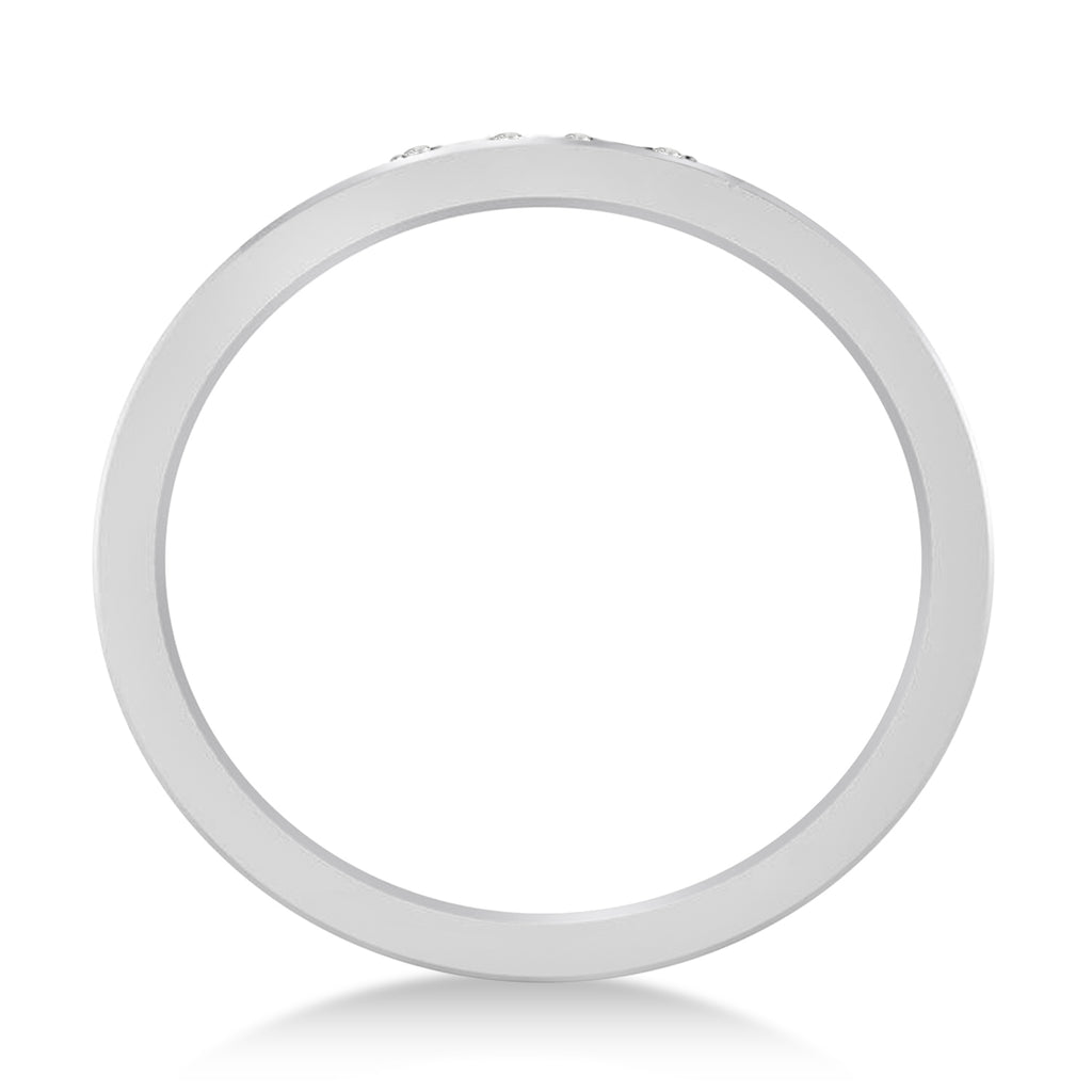 Diamond Strand Men's Ring/Wedding Band 14k White Gold (0.54ct)