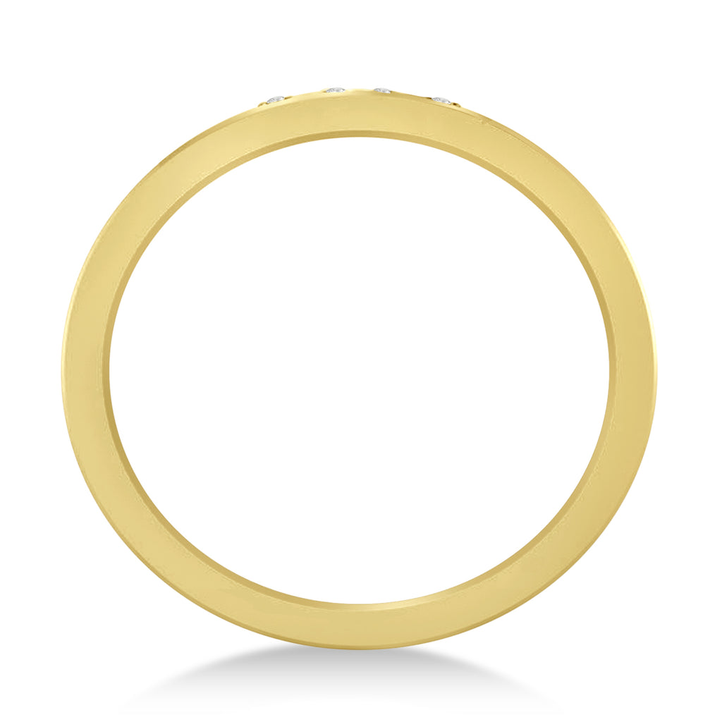 Diamond Strand Men's Ring/Wedding Band 14k Yellow Gold (0.54ct)