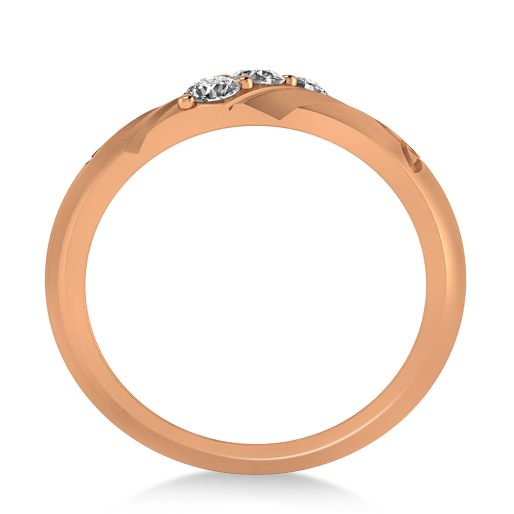 Diamond Celtic Men's Ring/Wedding Band 14k Rose Gold (0.30ct)