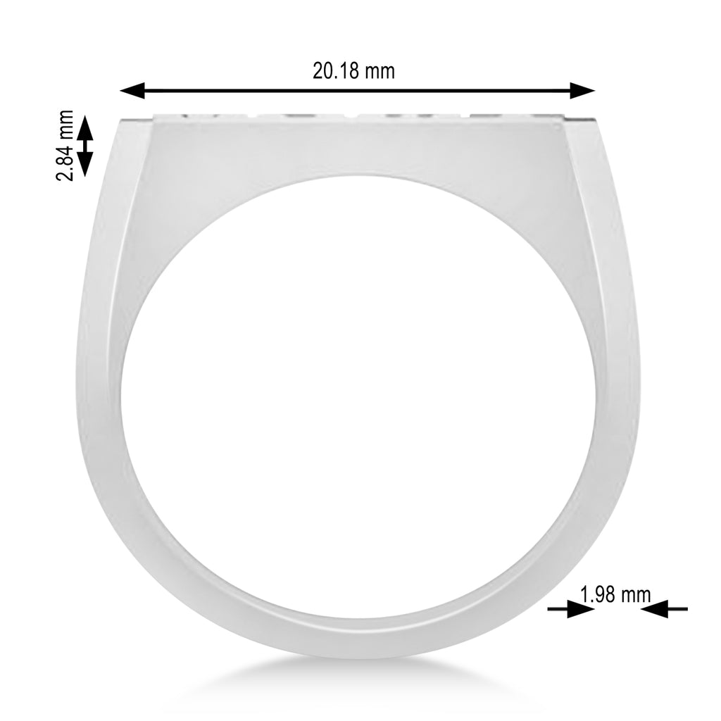 United States Army Men's Signet Fashion Ring 14k White Gold