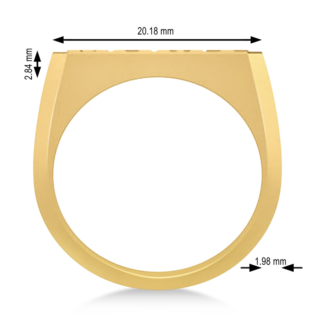 United States Army Men's Signet Fashion Ring 14k Yellow Gold