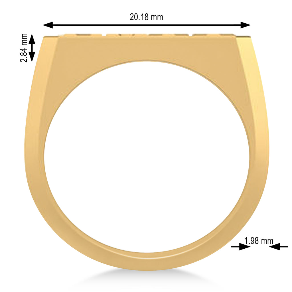 United States Navy Men's Signet Fashion Ring 14k Yellow Gold