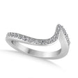 Lab Diamond Accented Tension Set Wedding Band 14k White Gold (0.18ct)