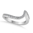 Lab Diamond Accented Tension Set Wedding Band 18k White Gold (0.18ct)