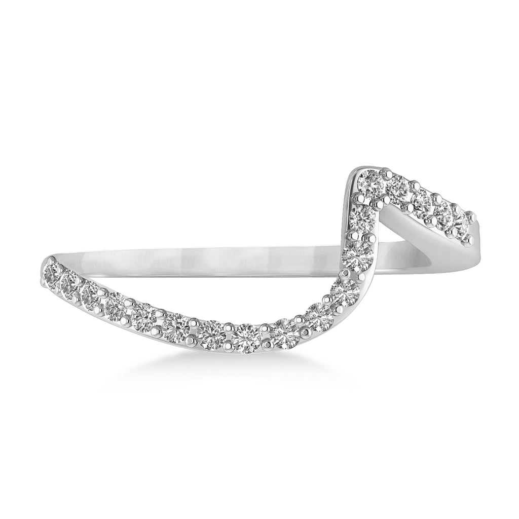 Diamond Accented Tension Set Wedding Band Palladium (0.18ct)