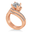 Lab Diamond Accented Tension Set Bridal Set 18k Rose Gold (0.35ct)