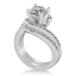 Lab Diamond Accented Tension Set Bridal Set 18k White Gold (0.35ct)