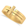 Mens Novelty Cross Ring in 14k Yellow Gold
