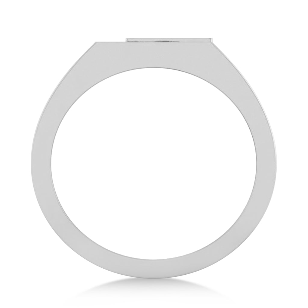 Men's Playing Card Ring 14K White Gold