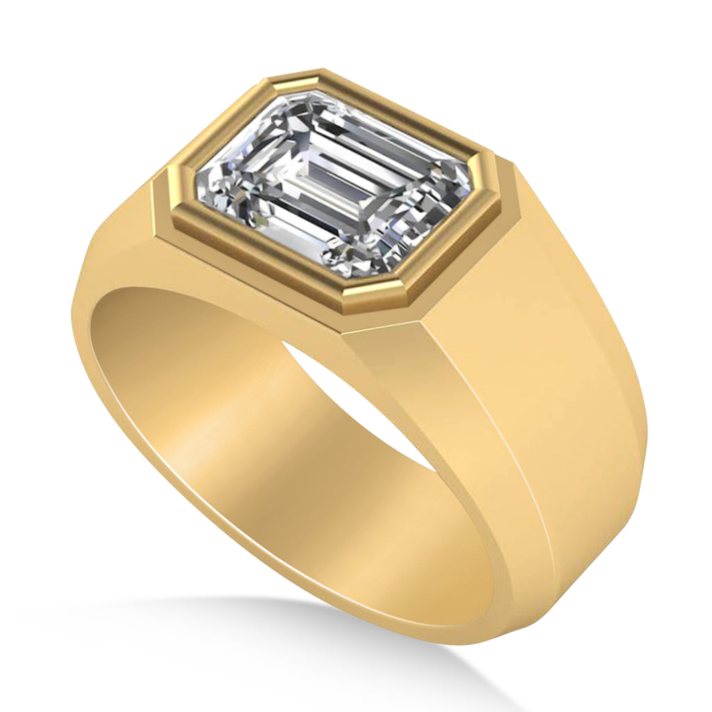 Diamond Solitaire Men's Engagement Ring 14k Yellow Gold (2.50ct)