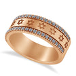 Diamond Jewish Star of David Mens Ring 14K Rose Gold (.46ct)