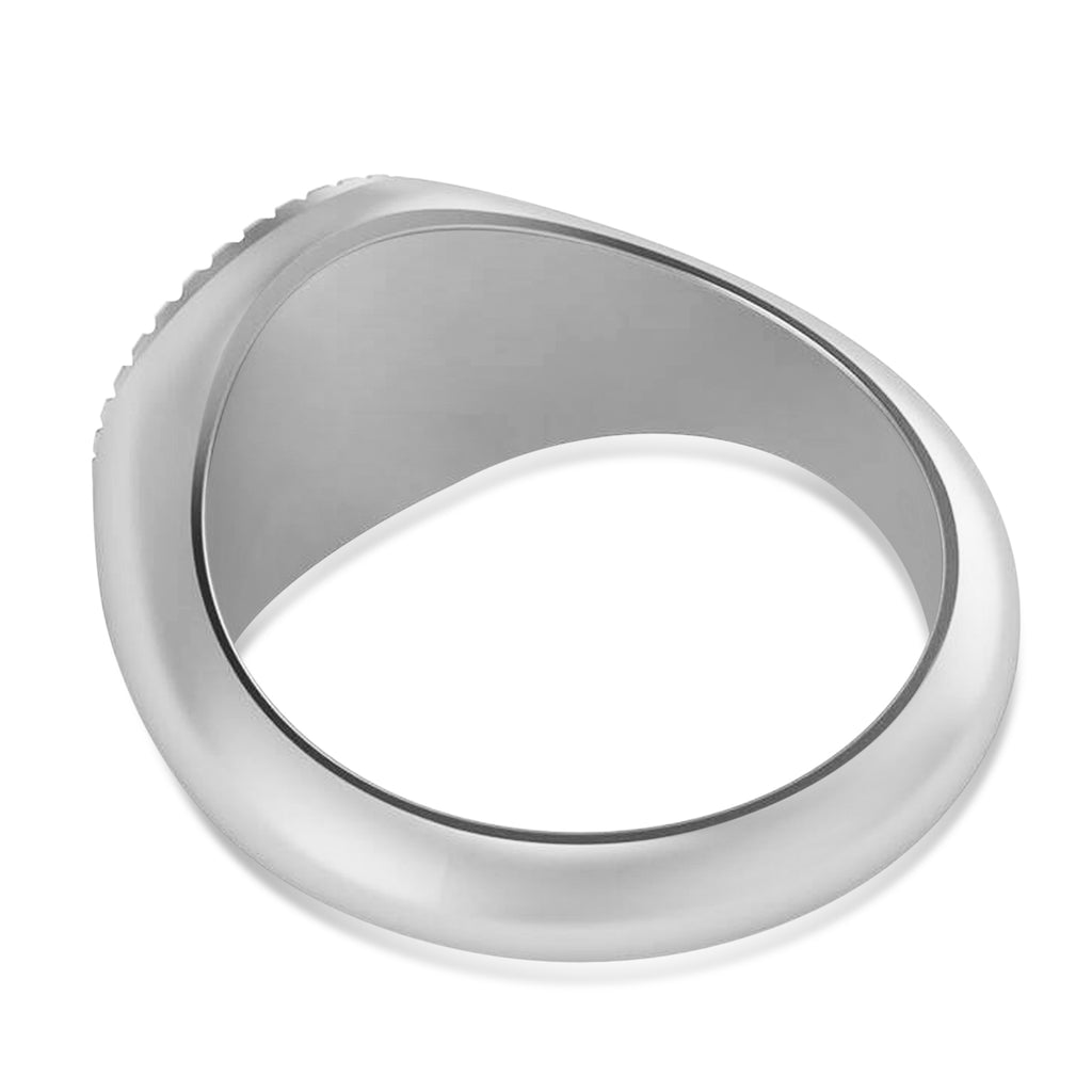 Jewish Star Of David Mens Ring 14K White Gold