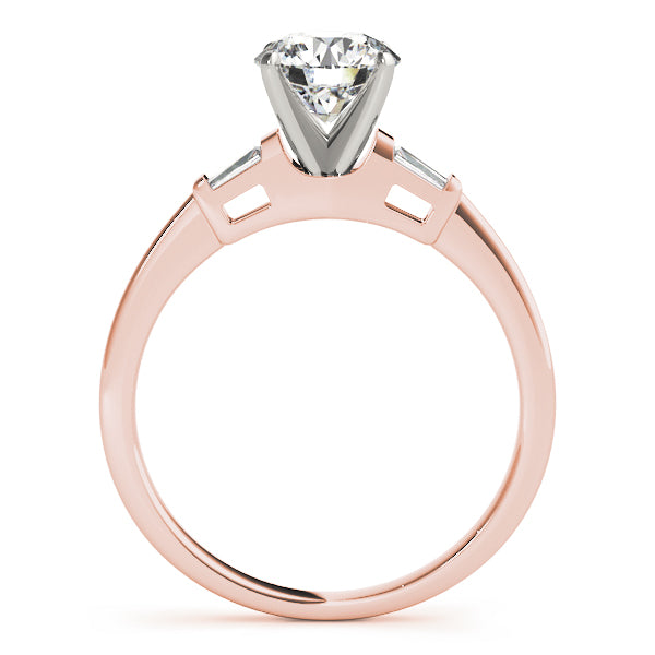 Tapered Baguette 3-Stone Diamond Bridal Set 18k Rose Gold (0.30ct)