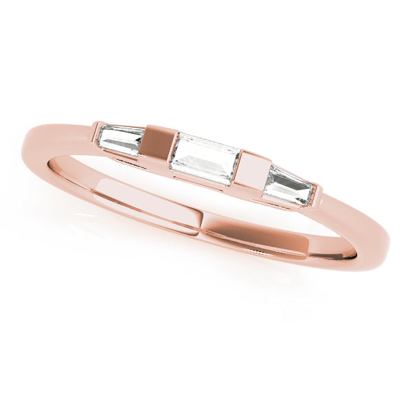 Tapered Baguette 3-Stone Diamond Bridal Set 18k Rose Gold (0.30ct)