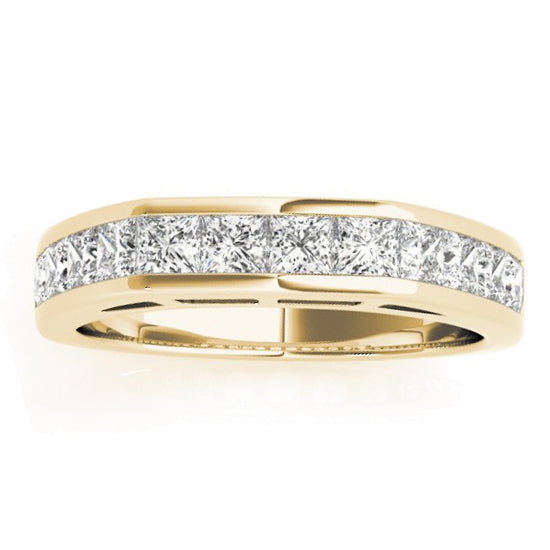 Diamond Princess-cut Channel Bridal Set 14k Yellow Gold 2.20ct