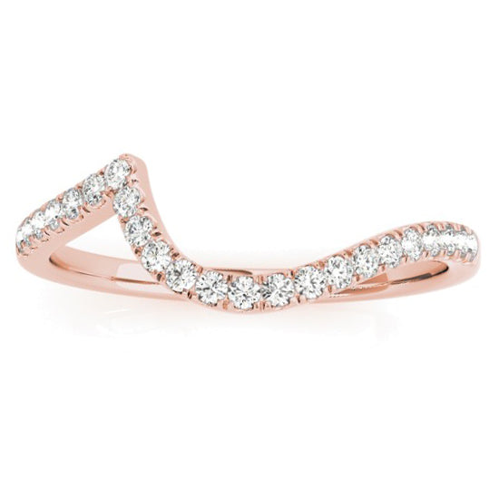 Lab Diamond Halo Swirl Bridal Engagement Ring Set14k Rose Gold 0.43ct